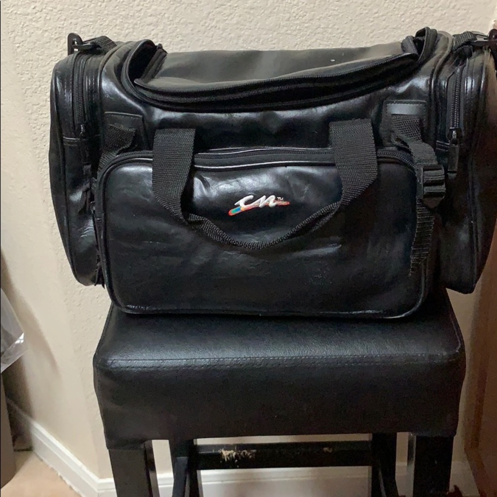 Vintage padded camera bag with shoulder strap